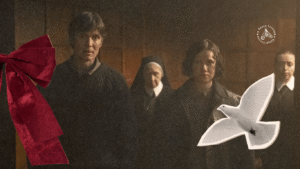 Cenas da adaptação do livro Pequenas coisas como estas, livro de Claire Keegan.