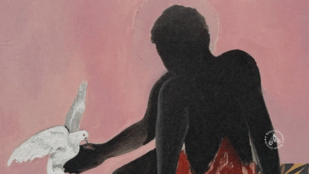 Tocaia de Antônio Obá, mesmo ilustrador da capa do livro Canção para ninar menino grande, de Conceição Evaristo.