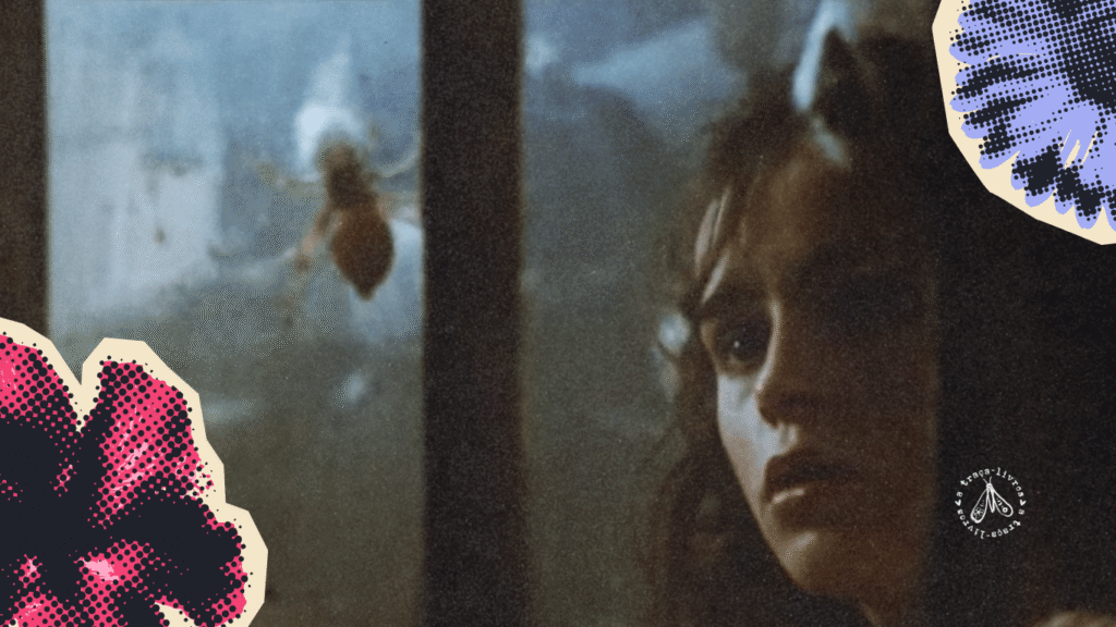 Cena de Na companhia dos lobos, adaptação de um livro de Angela Carter para representar o território selvagem da escrita feminina de Elaine Showalter.